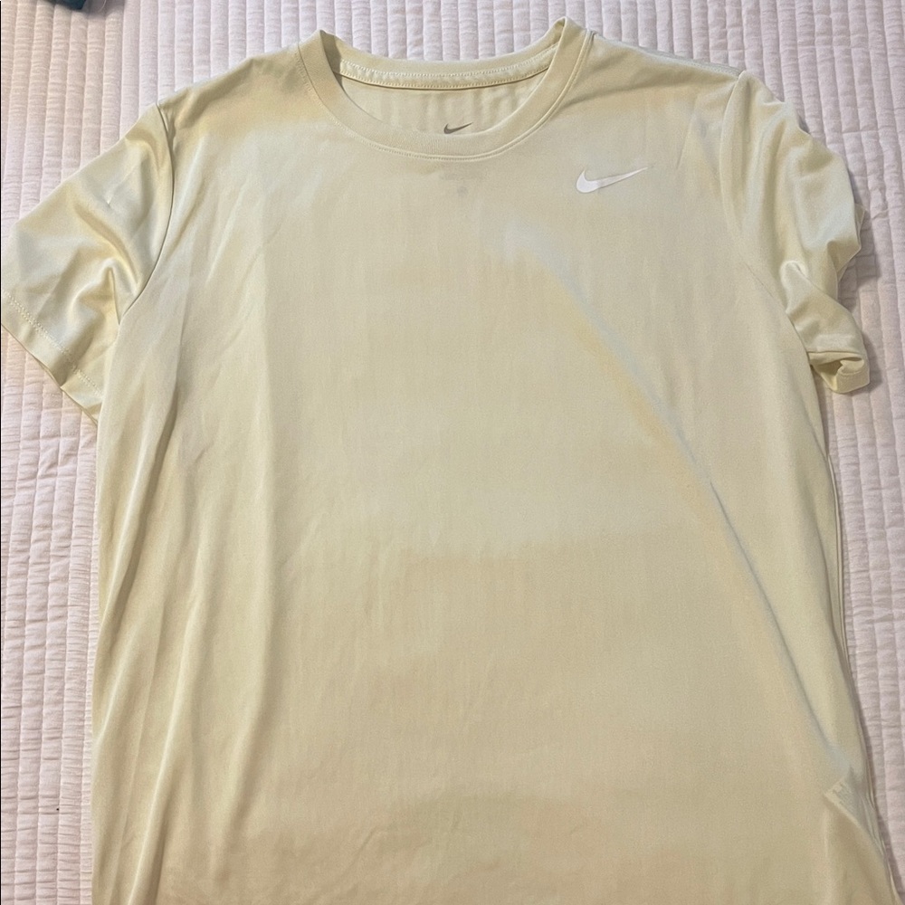 NWOT Nike women’s light Yellow Dri-FIT Crew Tee